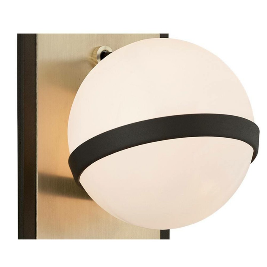 Wall Sconces * | Ace 1-Light Textured Bronze And Brushed Brass Wall Sconce By Troy Lighting