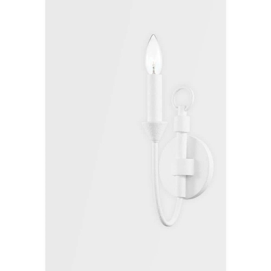 Wall Sconces * | Cate 1 White Wall Sconce By Troy Lighting