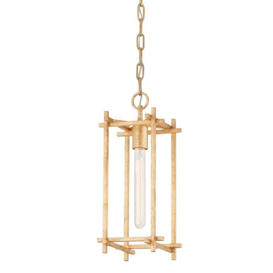 Commercial Lighting * | Huck 1-Light Gold Lantern Pendant Light By Troy Lighting