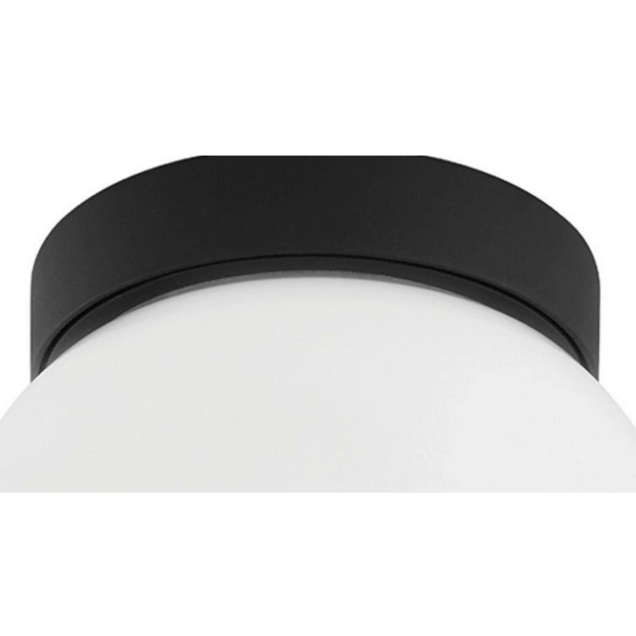 Commercial Lighting * | Ansel 7 In. 1-Light Textured Black Opal Shiny Flush Mount By Troy Lighting