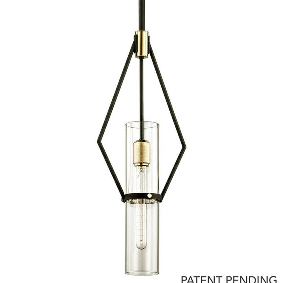 Commercial Lighting * | Raef 1-Light Textured Bronze 9.5 In. W Pendant With Clear Glass By Troy Lighting