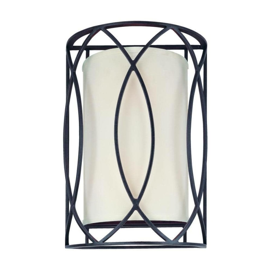 Wall Sconces * | Sausalito 2-Light Deep Bronze Wall Sconce By Troy Lighting