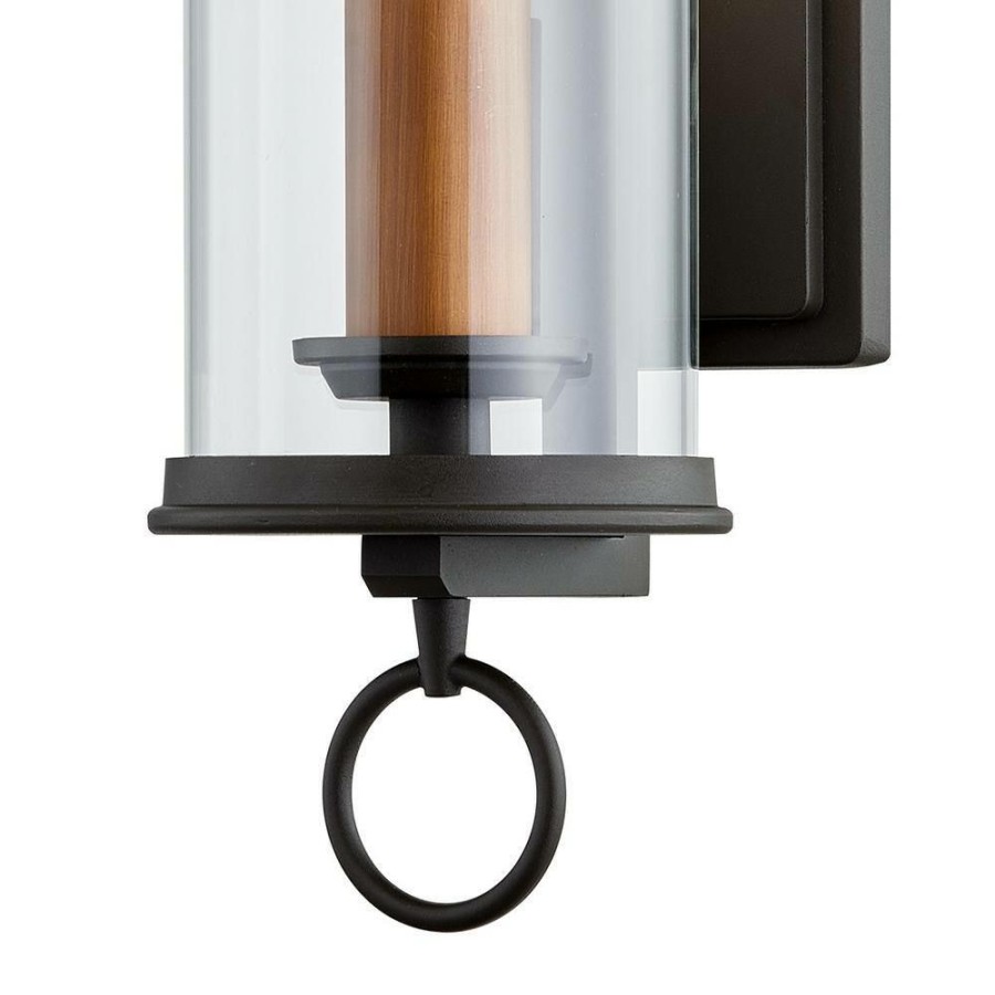 Vanity Lighting * | Aiden 20 In. 1-Light Bronze Wall Sconce With Clear Glass Shade By Troy Lighting