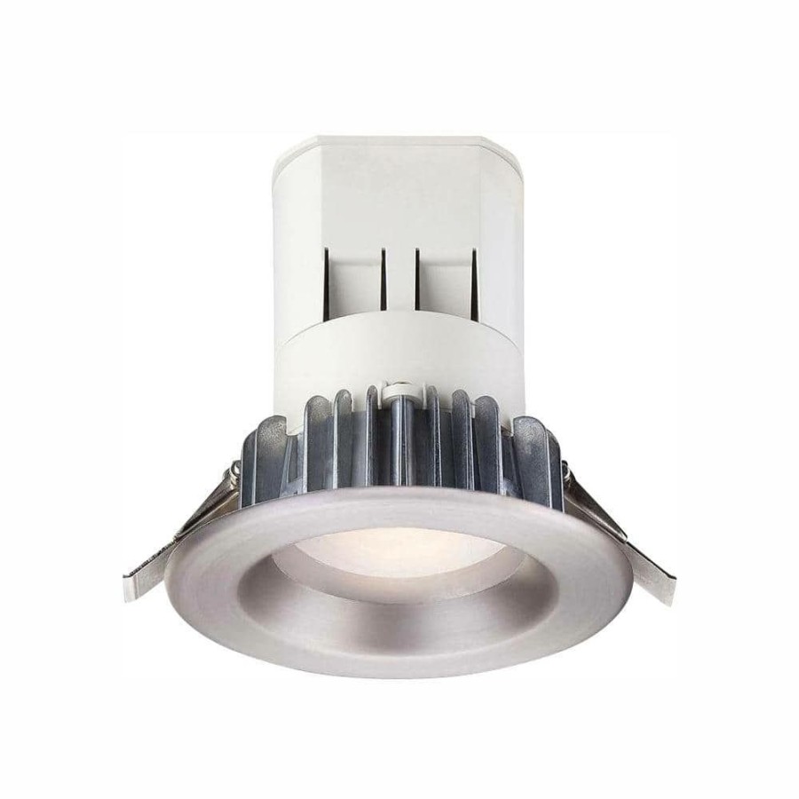 Recessed Lighting * | Easy Up 4 In. Soft White Led Recessed Can Light With 93 Cri, 3000K J-Box With Brushed Nickel Trim (No Can Needed) By Envirolite