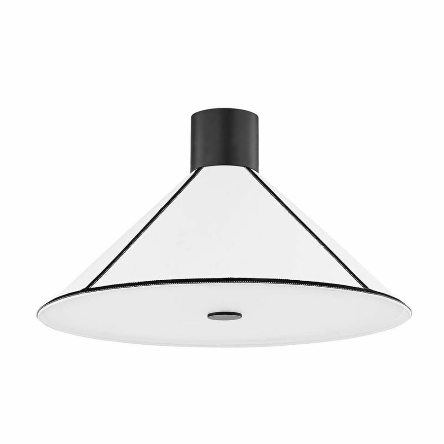 Commercial Lighting * | Forrest 25 In. 2-Light Soft Black Semi-Flush Mount By Troy Lighting