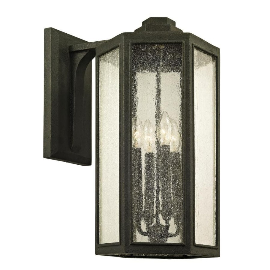 Outdoor Lighting * | Hancock 4-Light Vintage Bronze 20 In. H Outdoor Wall Lantern Sconce With Clear Seeded Glass By Troy Lighting