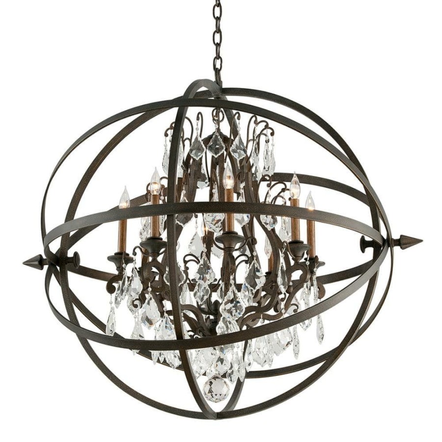 Commercial Lighting * | Byron 8-Light Vintage Bronze Pendant By Troy Lighting