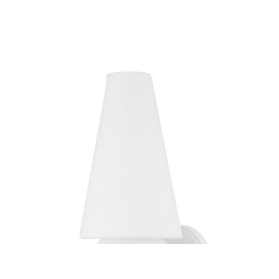 Wall Sconces * | Cassius 1 White Wall Sconce With White Linen Shade By Troy Lighting