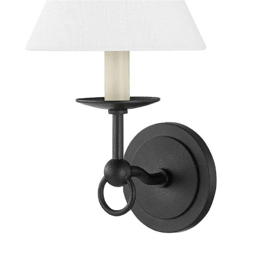 Vanity Lighting * | Massi 1-Light Forged Iron Wall Sconce By Troy Lighting