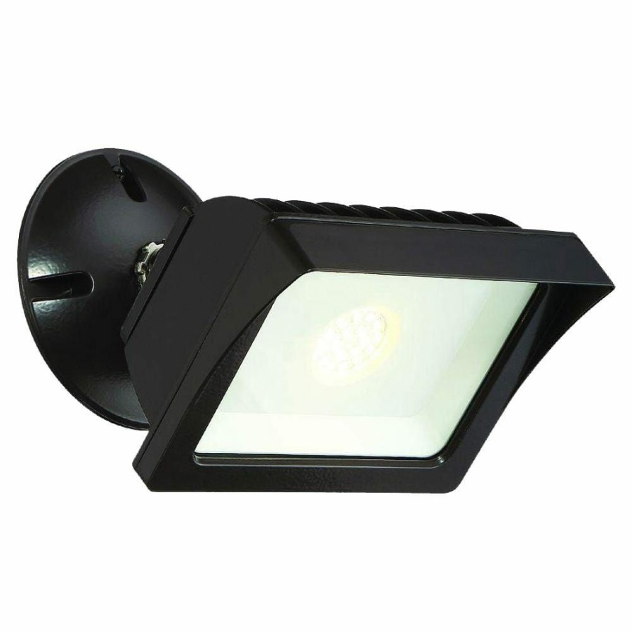 Outdoor Lighting * | 7 In. Bronze Led Outdoor Security Flood Light With Adjustable Head By Envirolite