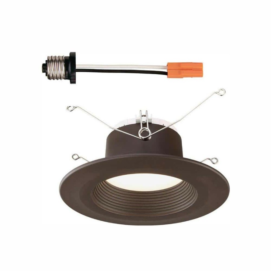 Recessed Lighting * | 5 In./6 In. 3000K Soft White Integrated Led Recessed Cec-T20 Baffle Trim In Bronze By Envirolite