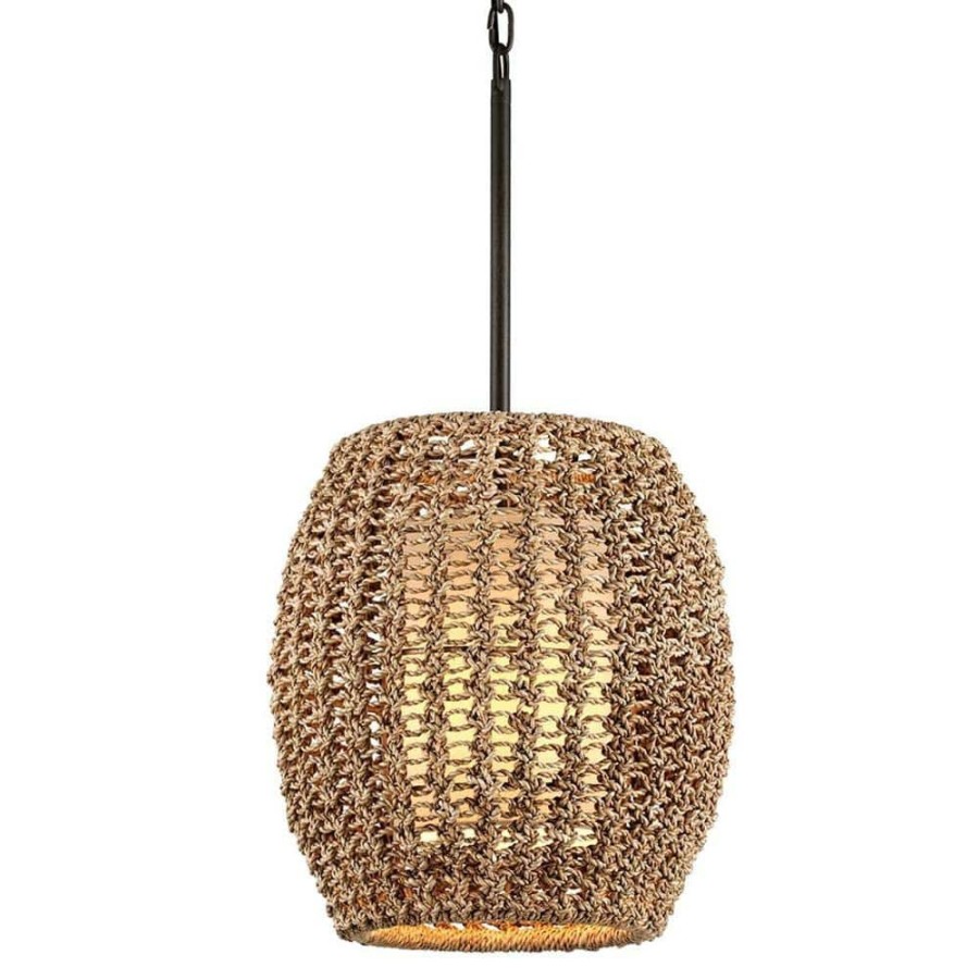 Commercial Lighting * | Conga 24 In. W 1-Light Tidepool Bronze Pendant By Troy Lighting