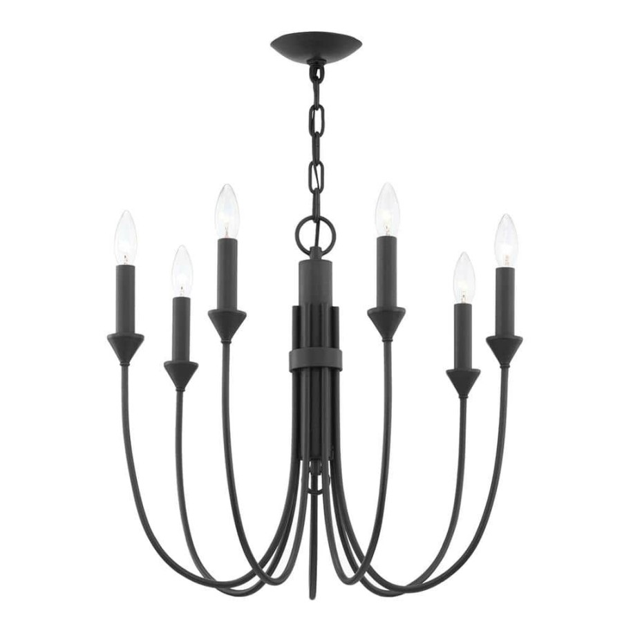 Commercial Lighting * | Cate 7-Light Forged Iron Chandelier By Troy Lighting