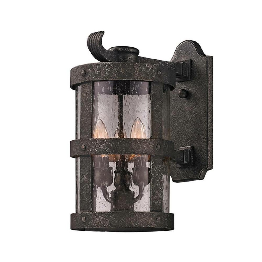 Outdoor Lighting * | Barbosa 3-Light Barbosa Bronze Outdoor Wall Lantern Sconce By Troy Lighting