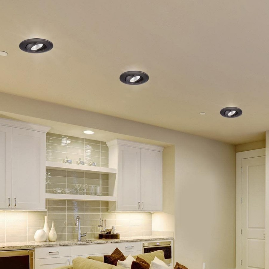 Recessed Lighting * | 6 In. 3000K Remodel Directional Gimbal Bronze Integrated Led Recessed Trim By Envirolite