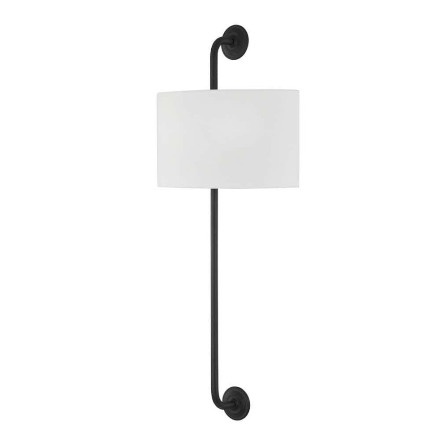 Vanity Lighting * | Daylon 1-Light Forged Iron, White Wall Sconce By Troy Lighting