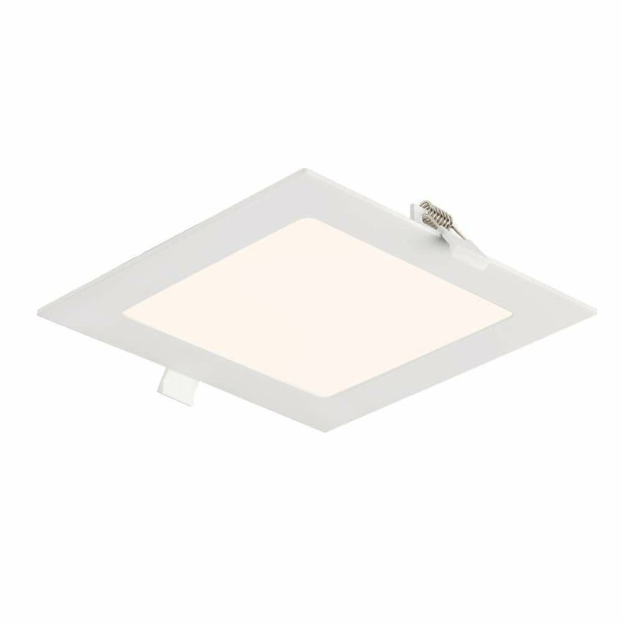 Recessed Lighting * | 6 In. Square 900 Lumens Integrated Led Canless Slim Panel Light, 5000K By Envirolite