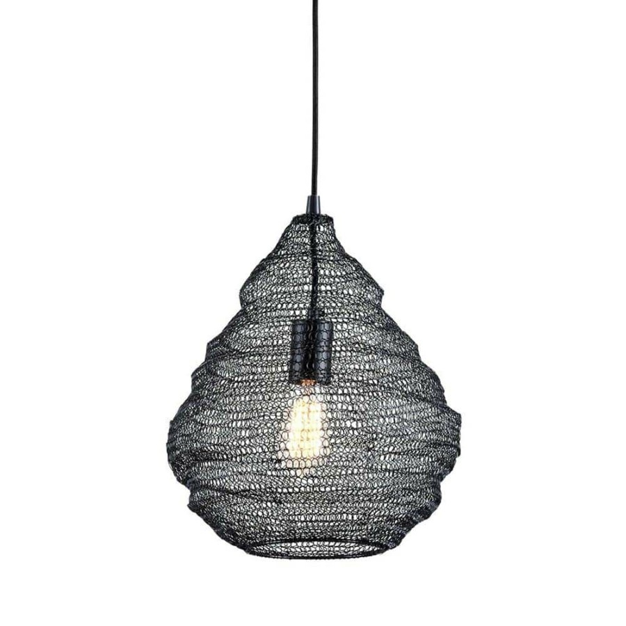 Commercial Lighting * | Wabi Sabi 14 In. W 1-Light Black Pendant By Troy Lighting