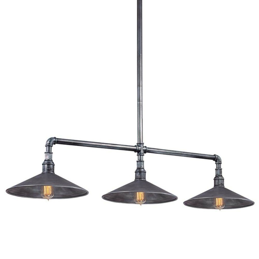 Commercial Lighting * | Toledo 3-Light Old Silver Pendant By Troy Lighting