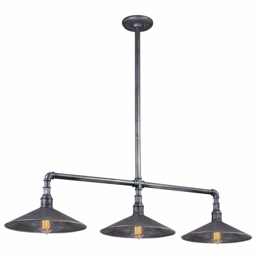 Commercial Lighting * | Toledo 3-Light Old Silver Pendant By Troy Lighting