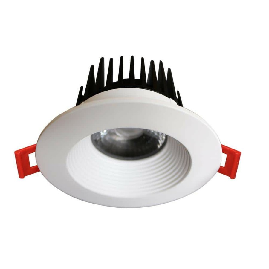 Recessed Lighting * | 3 In. White 4000K Canless Remodel Baffle Integrated Led Recessed Light Kit By Envirolite