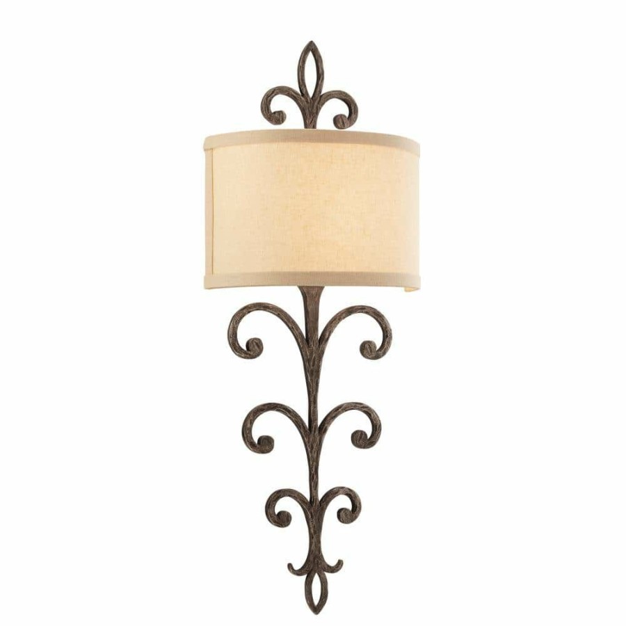 Wall Sconces * | Crawford 2-Light Cottage Bronze Wall Mount Sconce By Troy Lighting