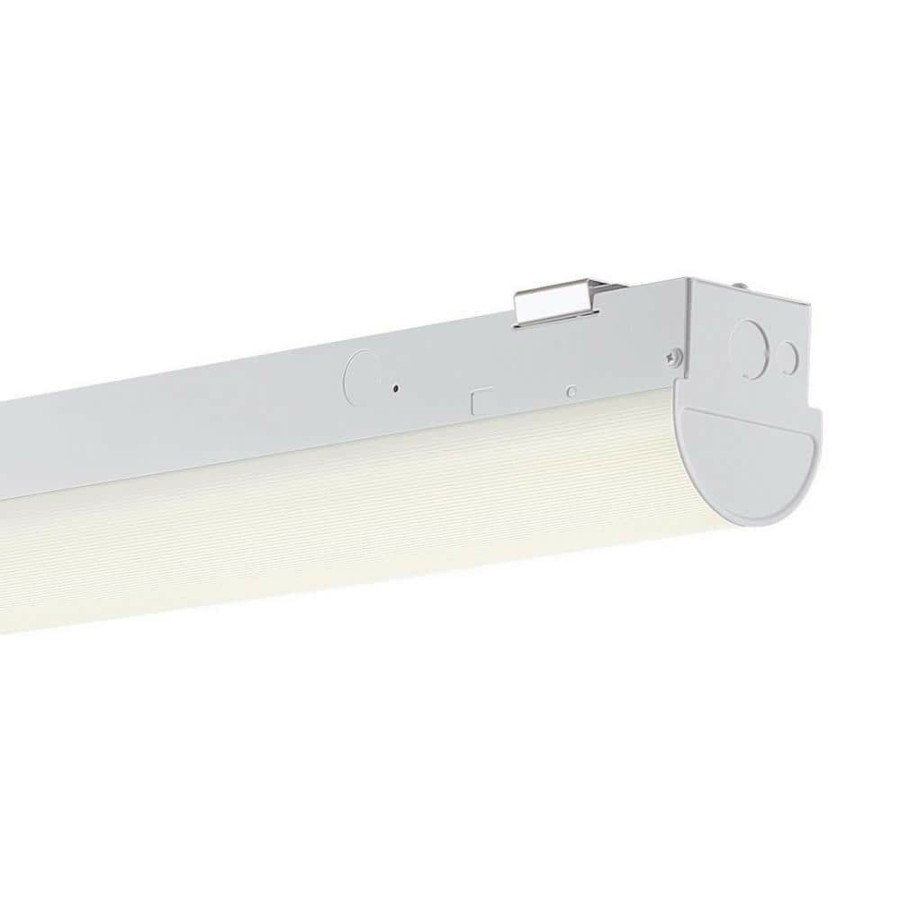 Commercial Lighting * | 8 Ft. 870-Watt Equivalent Integrated Led White Strip Light Fixture, 4000K By Envirolite