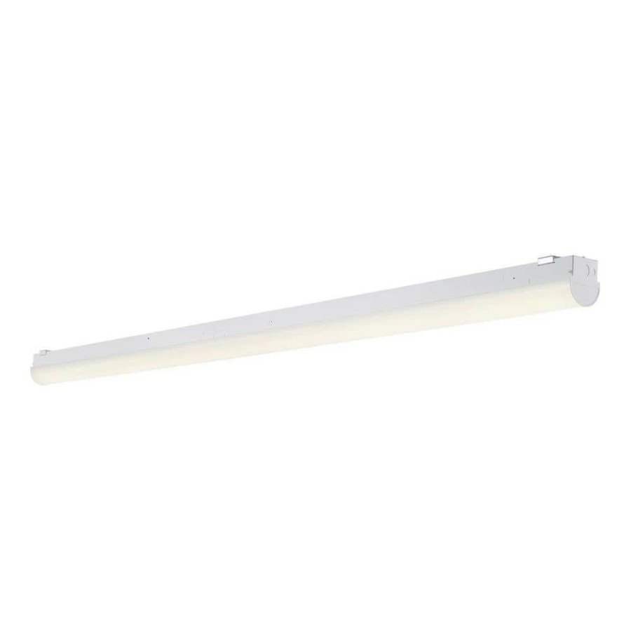 Commercial Lighting * | 8 Ft. 870-Watt Equivalent Integrated Led White Strip Light Fixture, 4000K By Envirolite