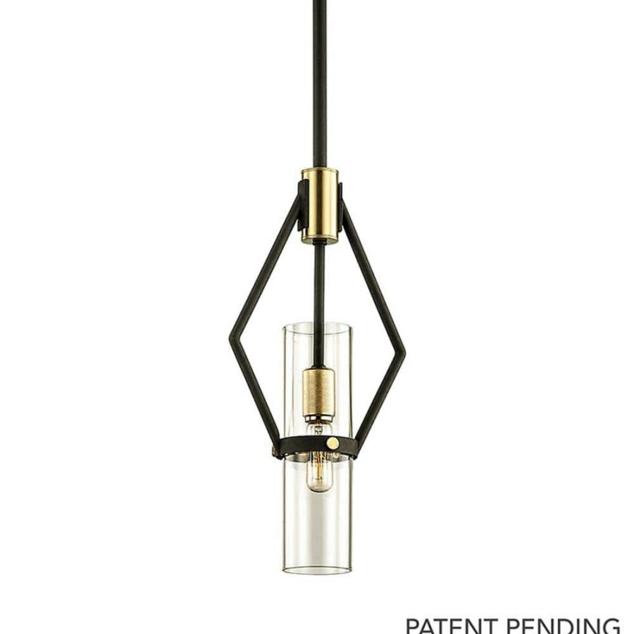 Commercial Lighting * | Raef 1-Light Textured Bronze 7 In. W Pendant With Clear Glass By Troy Lighting