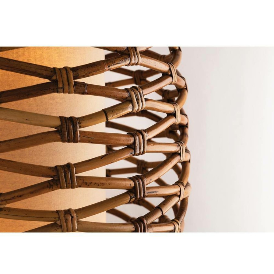 Wall Sconces * | Balboa 1-Light Natural Rattan Sconce By Troy Lighting