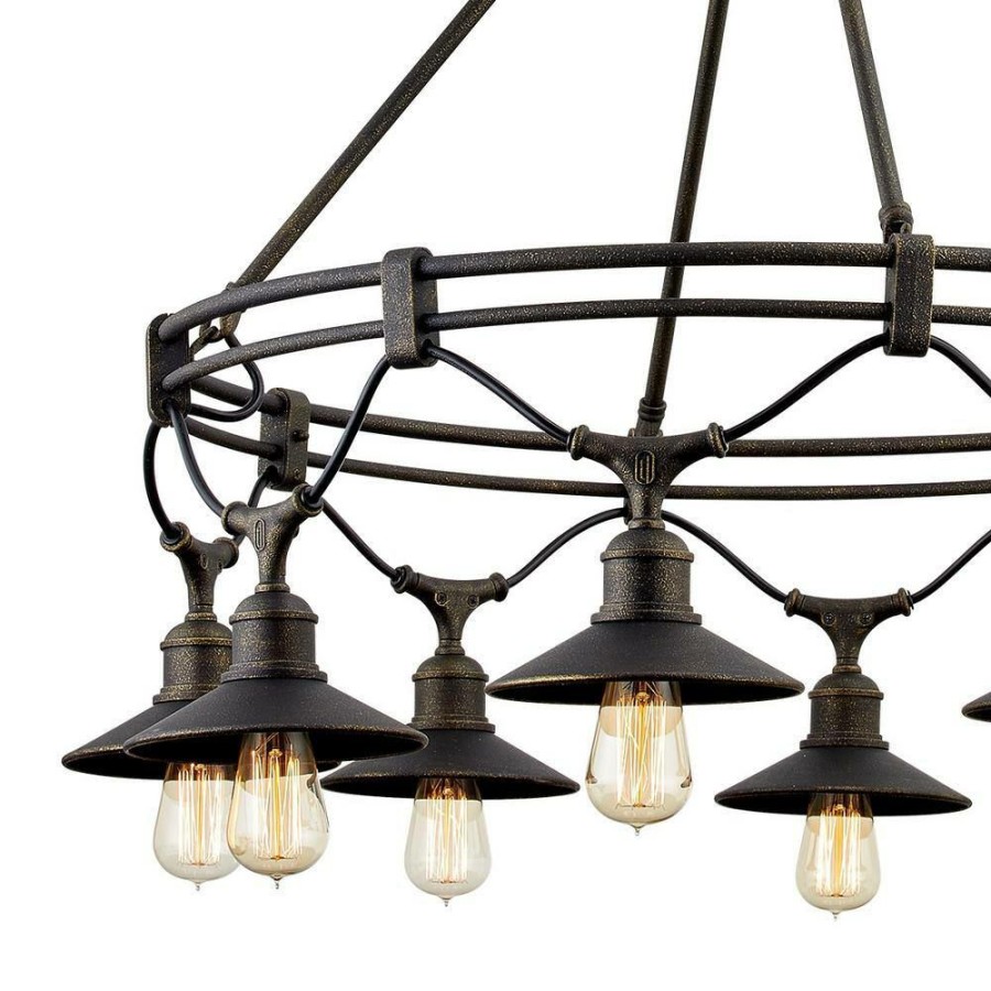 Commercial Lighting * | Shelton 8-Light Vintage Bronze Chandelier By Troy Lighting