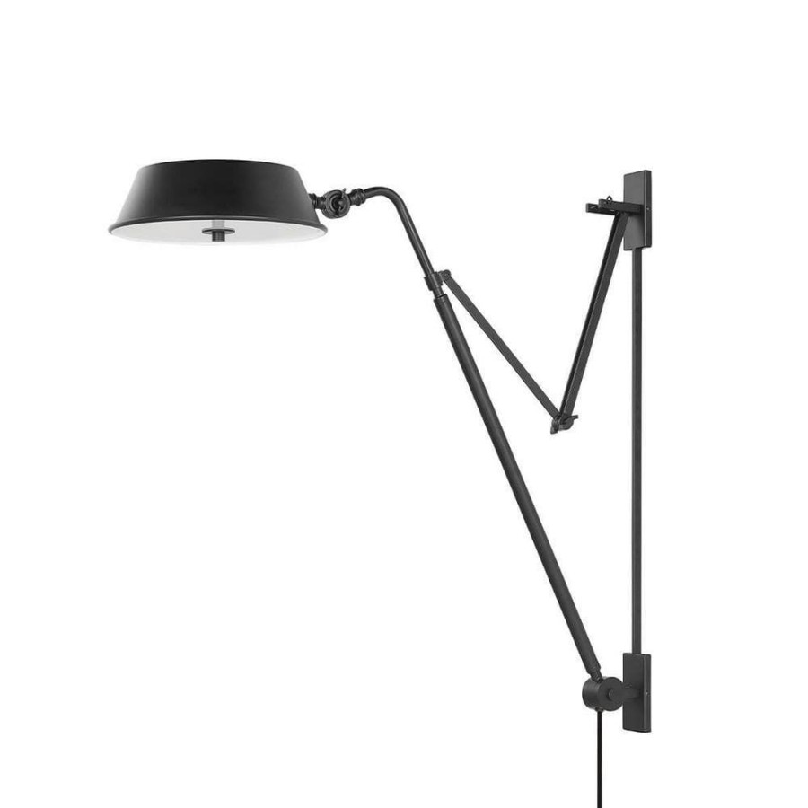 Vanity Lighting * | Justin 3 Light Soft Black Plug-In Sconce By Troy Lighting