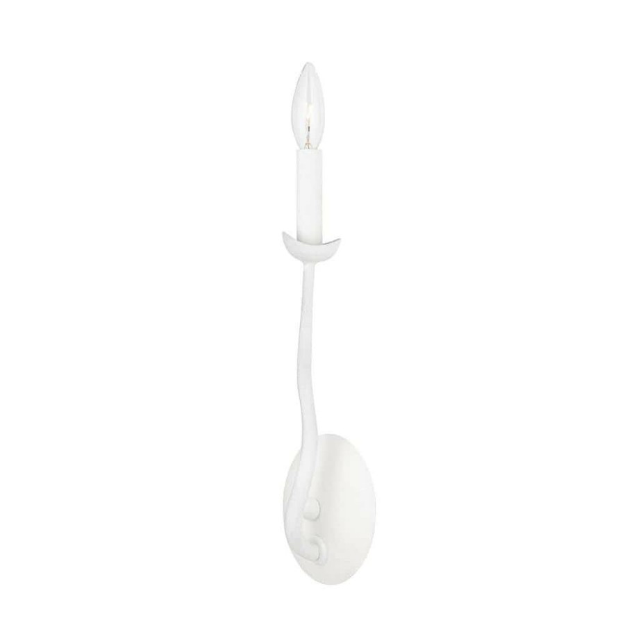 Wall Sconces * | Reign 1 White Wall Sconce By Troy Lighting