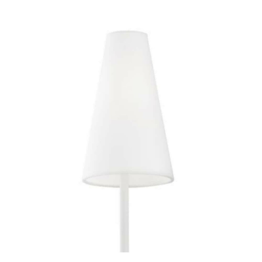 Vanity Lighting * | Magnus 1 White Wall Sconce With White Linen Shade By Troy Lighting