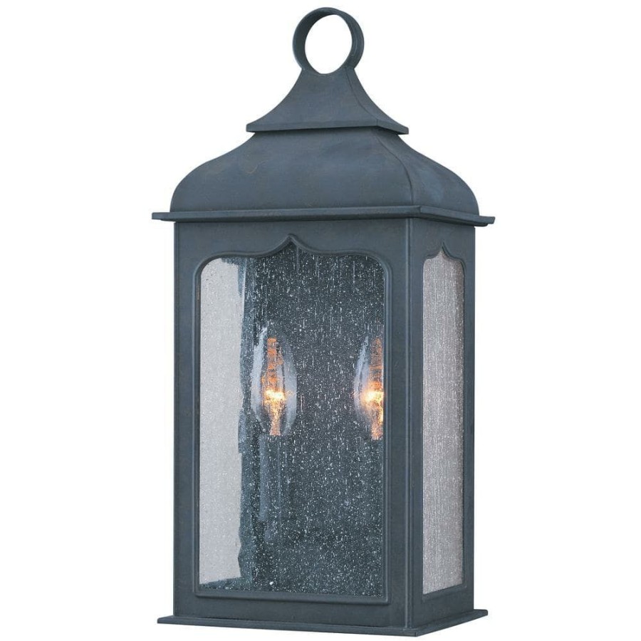 Outdoor Lighting * | Henry Street 2-Light Colonial Iron Outdoor Wall Lantern Sconce By Troy Lighting