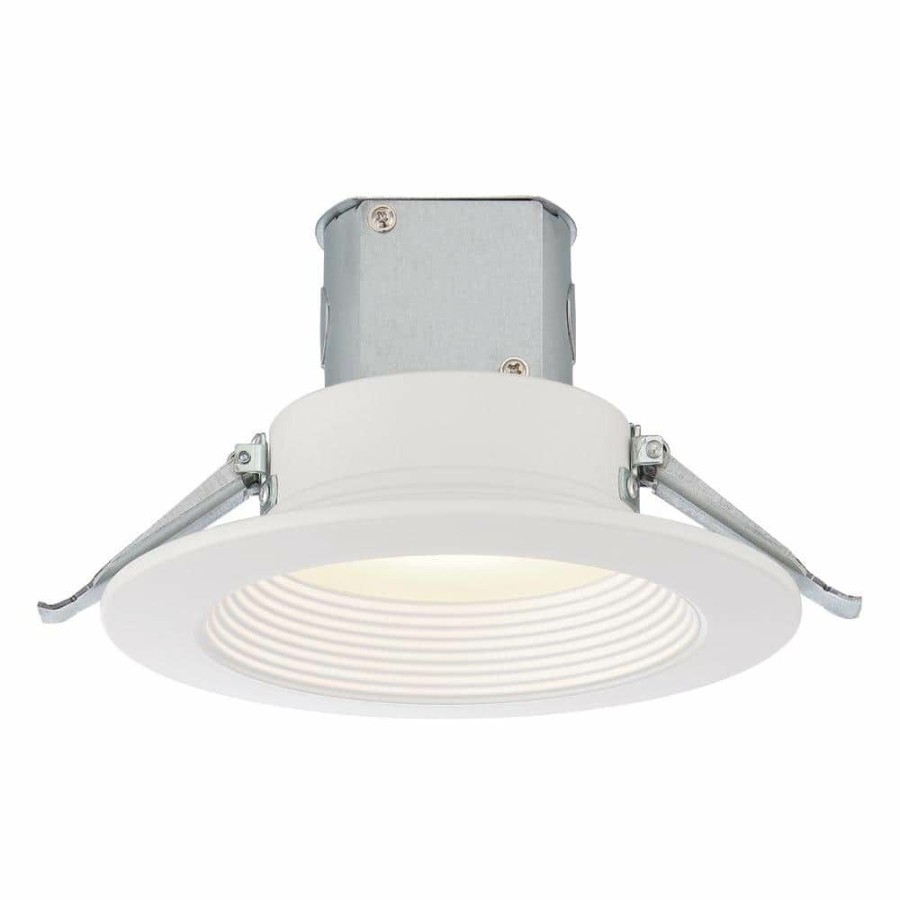 Recessed Lighting * | Easy-Up 6 In. White Baffle Recessed Integrated Led Kit At 93.5 Cri, 3000K, 859 Lumens By Envirolite