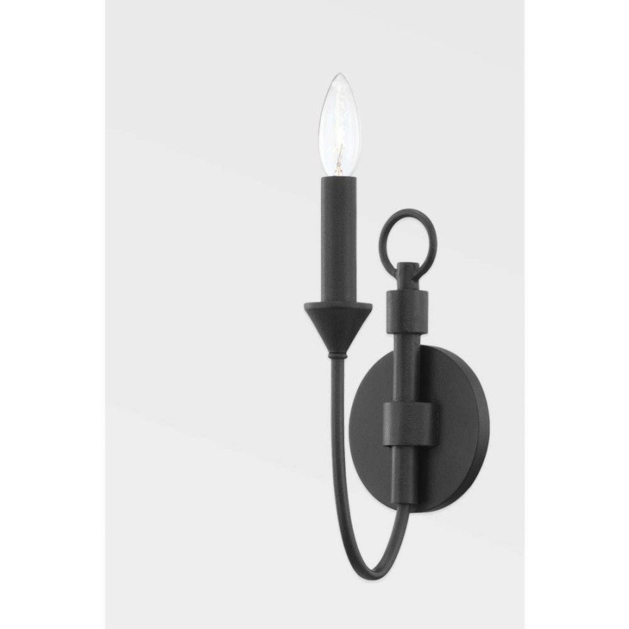 Wall Sconces * | Cate 1-Light Forged Iron Wall Sconce By Troy Lighting