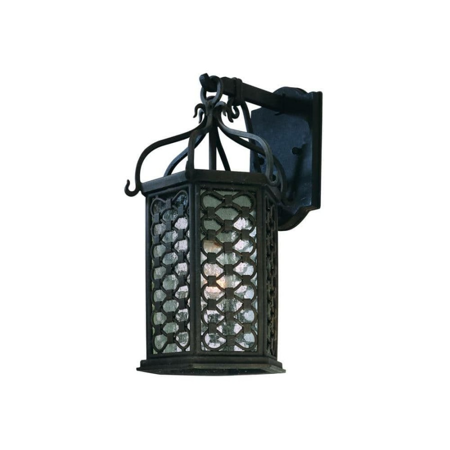 Outdoor Lighting * | Los Olivos Old Iron Outdoor Wall Lantern Sconce By Troy Lighting