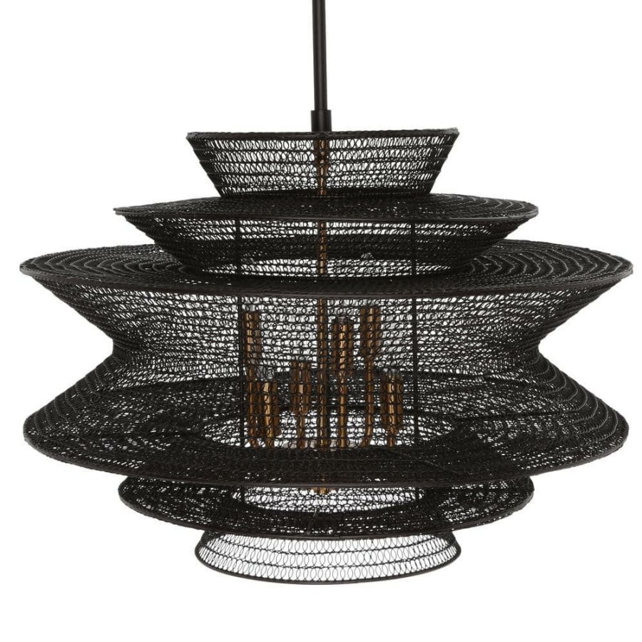 Commercial Lighting * | Kokoro 6-Light Kokoro Bronze Pendant By Troy Lighting