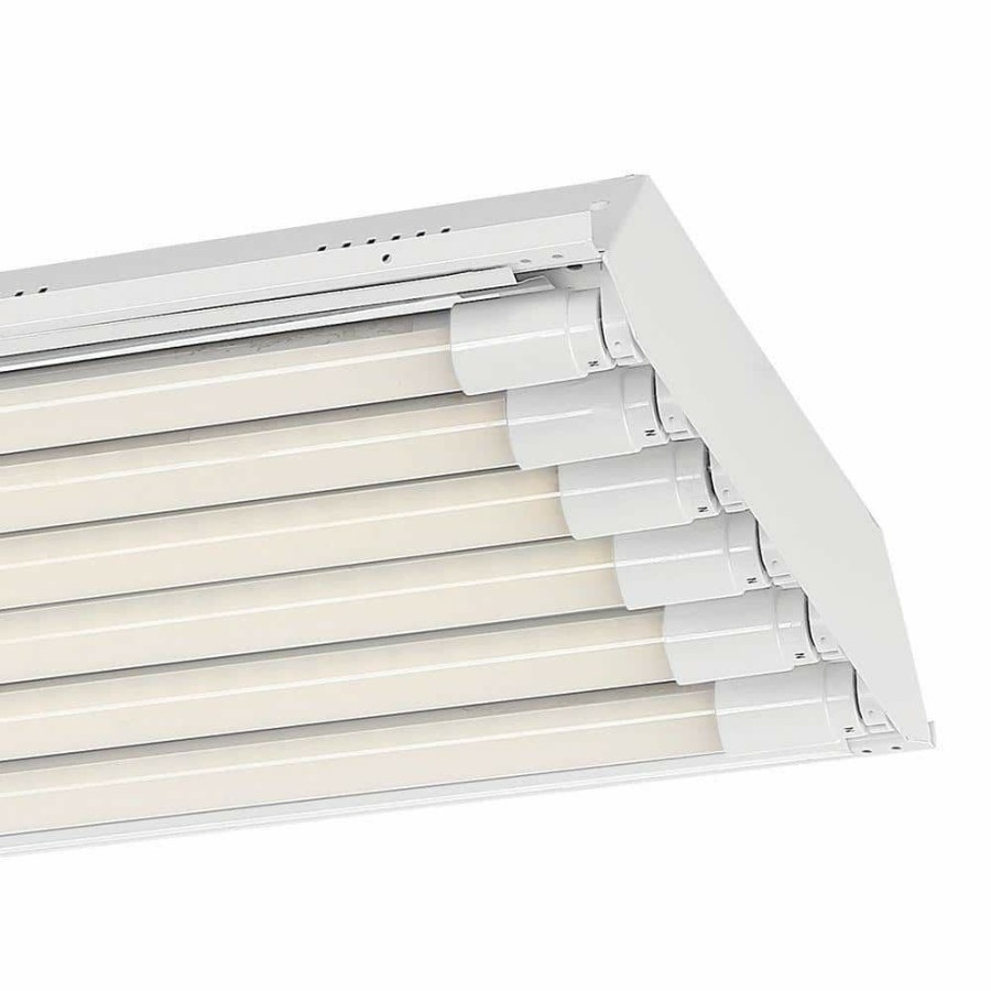 Commercial Lighting * | 4 Ft. 6-Light T8 Led White High Bay Light, 4000K By Envirolite