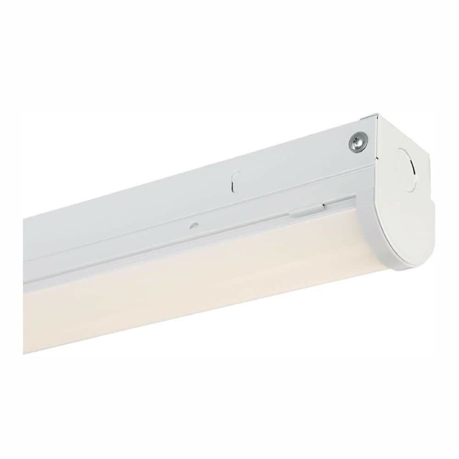 Commercial Lighting * | 8 Ft. 600-Watt Equivalent Integrated Led White Strip Light Fixture, 4000K By Envirolite