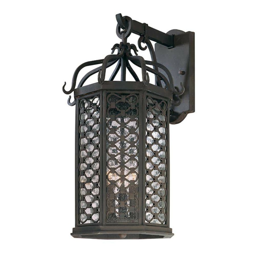 Outdoor Lighting * | Los Olivos 3-Light Old Iron Outdoor Wall Lantern Sconce By Troy Lighting