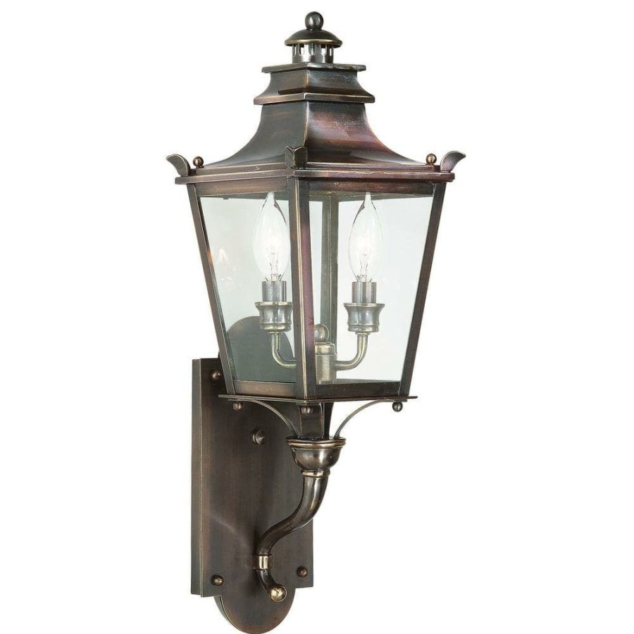 Outdoor Lighting * | Dorchester 2-Light English Bronze Outdoor Wall Lantern Sconce By Troy Lighting