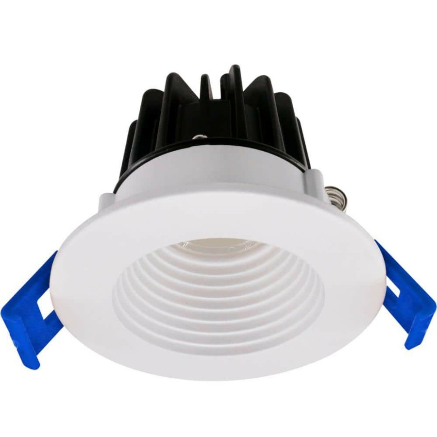 Recessed Lighting * | 2 In. White 4000K Canless Remodel Baffle Integrated Led Recessed Light Kit By Envirolite