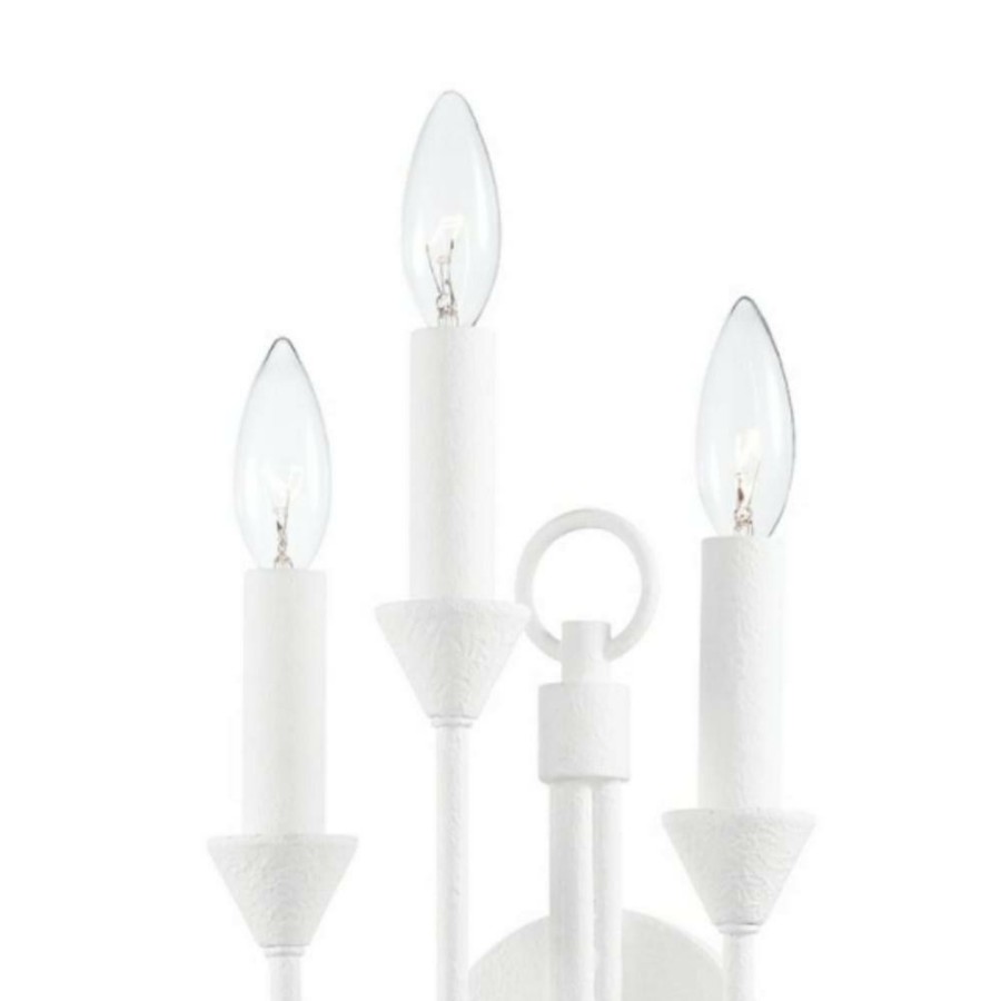 Wall Sconces * | Cate 3 White Wall Sconce By Troy Lighting