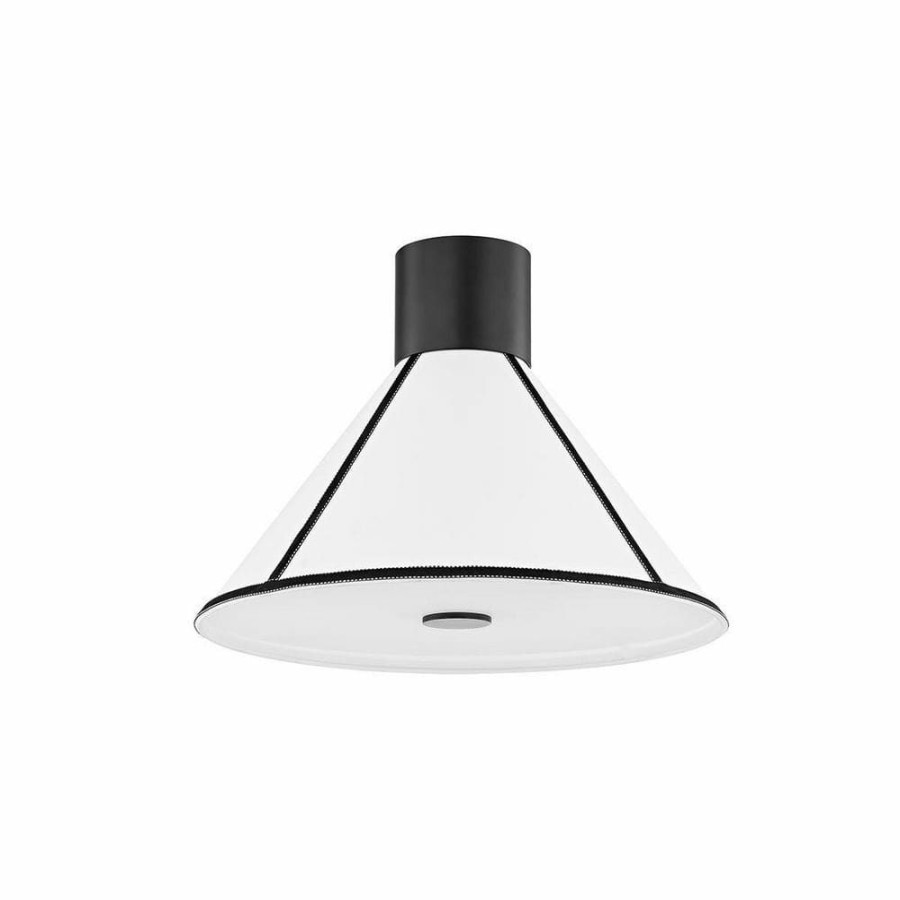 Commercial Lighting * | Forrest 18 In. 1-Light Soft Black Semi-Flush Mount By Troy Lighting