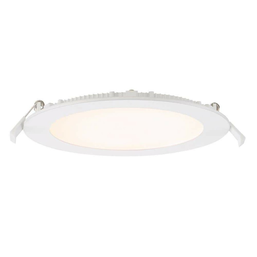 Recessed Lighting * | 6 In. Round 850 Lumens Integrated Led Canless Slim Panel Light, 5000K By Envirolite