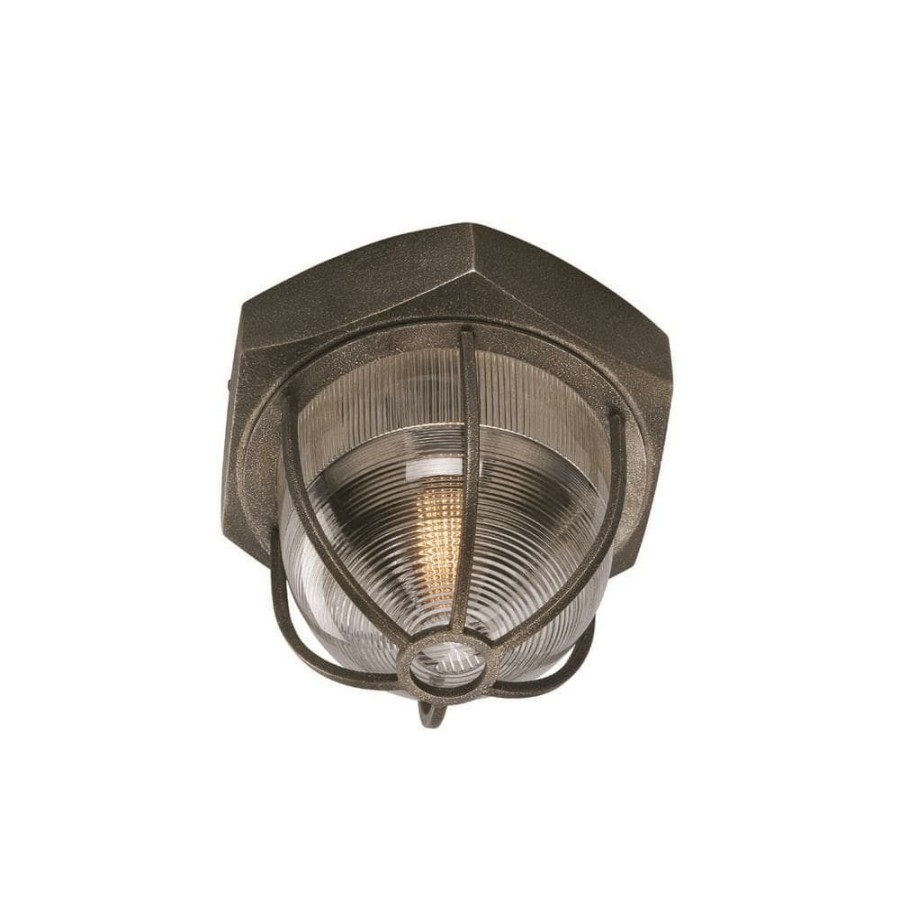 Commercial Lighting * | Acme 1-Light Aged Silver Flush Mount By Troy Lighting