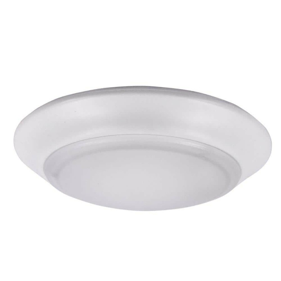 Commercial Lighting * | 7 In. White Integrated Led Ceiling Or Flush Mount Disk Light Trim, 2700K By Envirolite