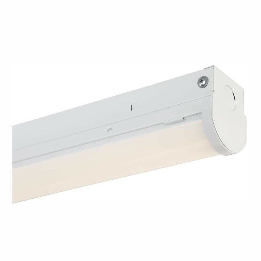 Commercial Lighting * | 8 Ft. 600-Watt Equivalent Integrated Led White Strip Light Fixture, 5000K By Envirolite